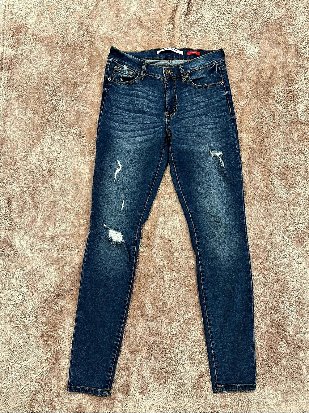 Celebrity Pink The Ride Distressed Skinny Jeans in Blue Waist 27